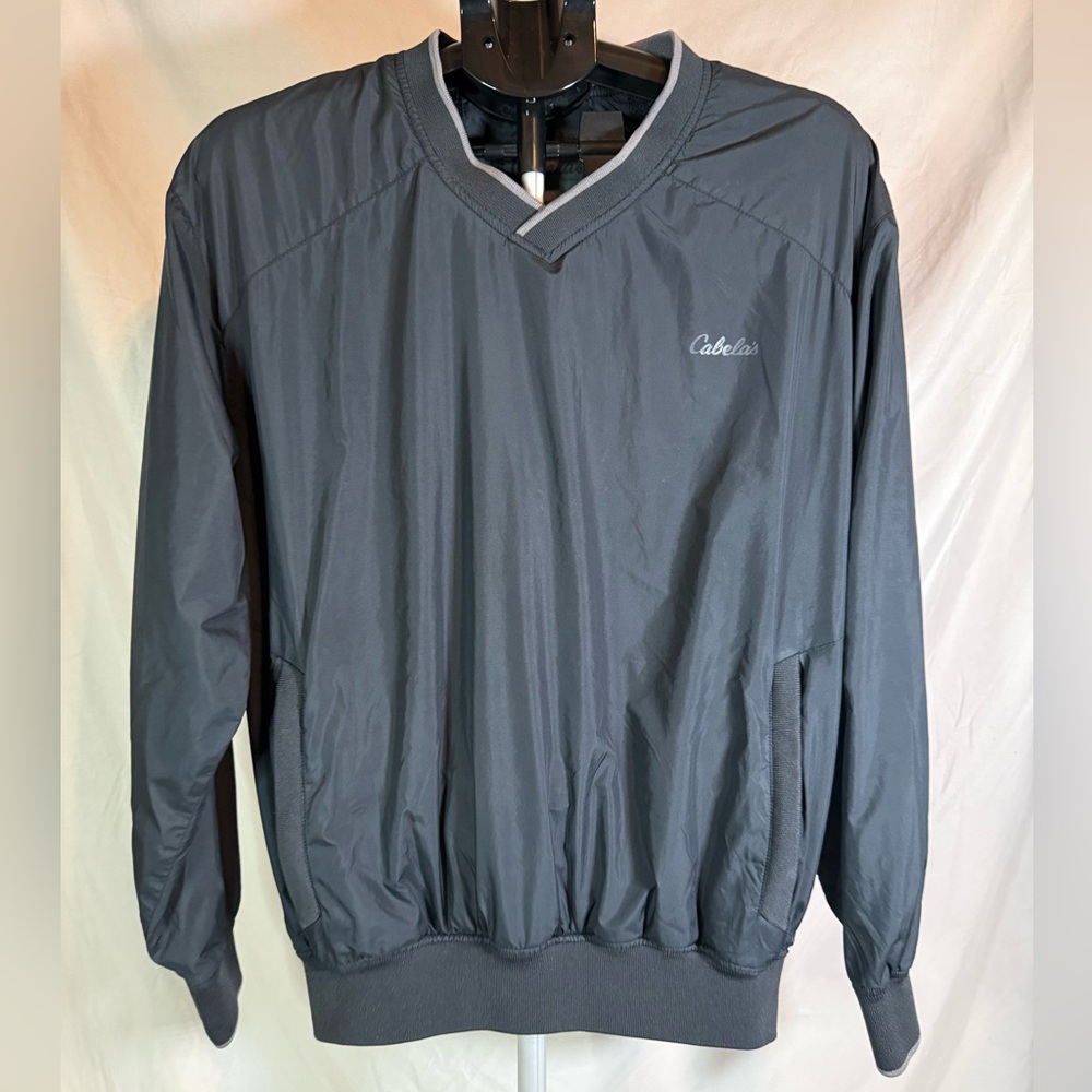 Cabela's‎ Black Pullover Windbreaker 🌬️🖤